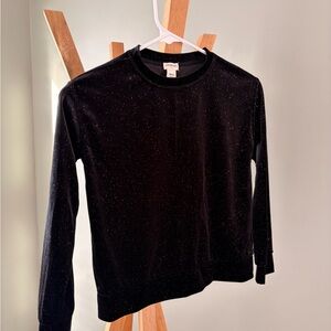 Crewcuts Black gold Glitter Sweatshirt size 8-9